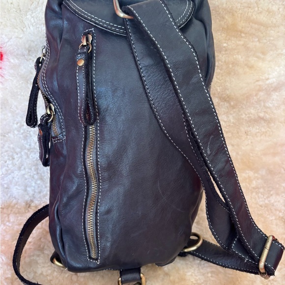 Dark Grey Leather Sling/Crossbody Bag - New - Picture 5 of 8